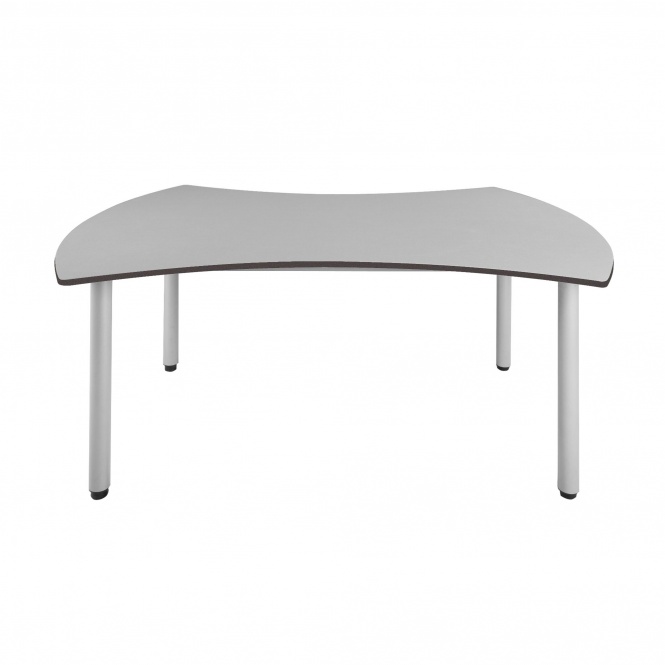 Geschwungener Tisch, 140x70 cm (B/T), Höhe wählbar, 